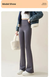 Women's Fleece-Lined High Waist Flare Leggings