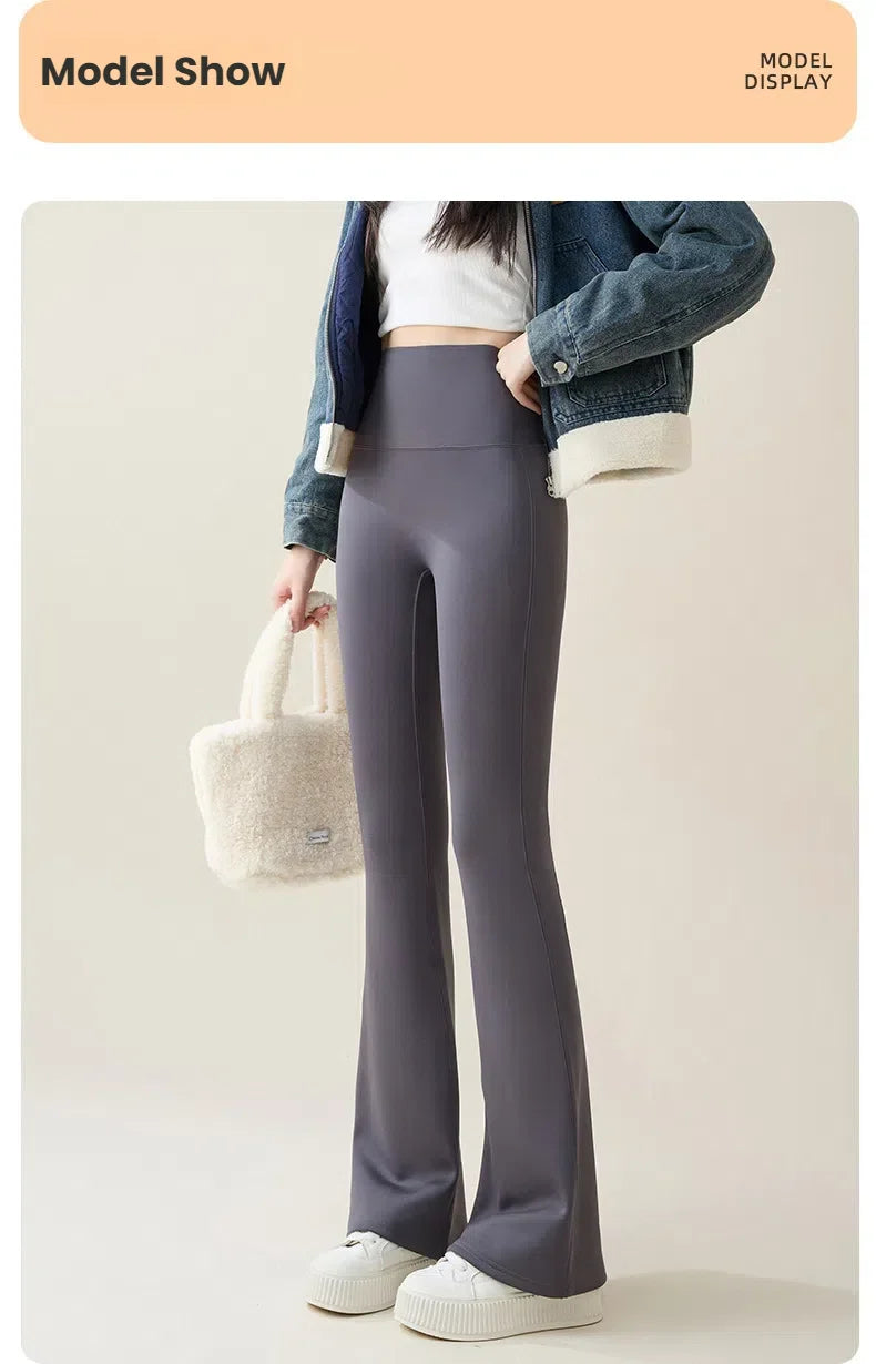Women's Fleece-Lined High Waist Flare Leggings