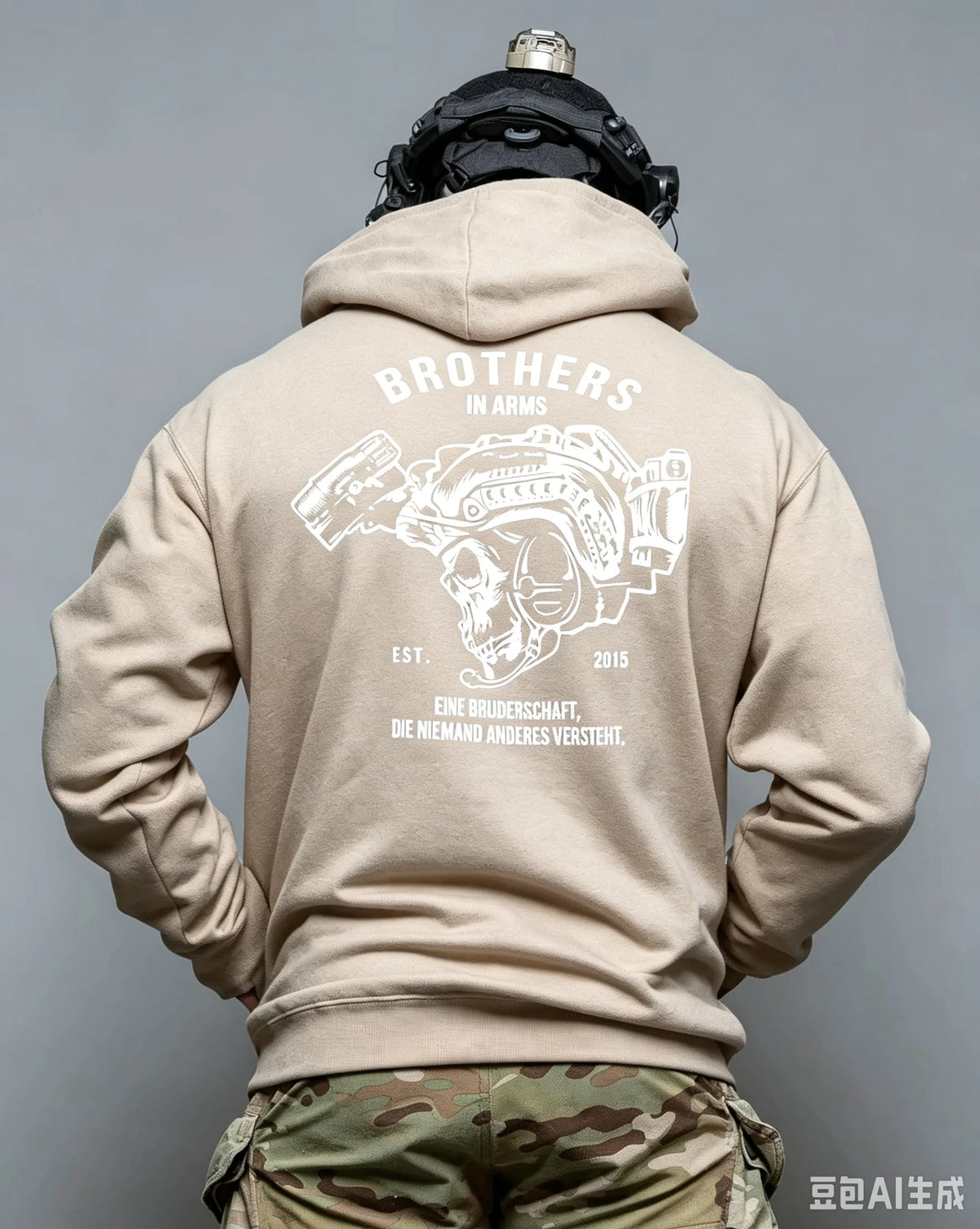 New Winter and Autumn Men's Hooded Sweatshirt with Brother's Battle Pattern Soft Casual Streetwear Daily Wear Sportswear Hoodie