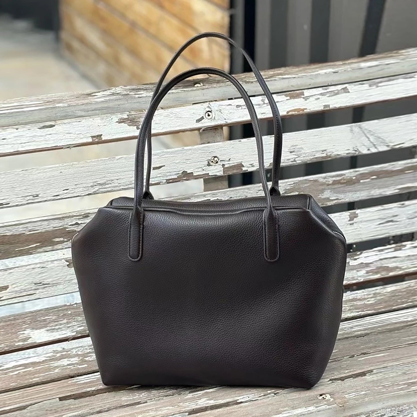 XHTY Genuine Leather Shoulder Bag Underarm Bag Women Soft Large Capacity Bowling Bag Simple Fashion Top Layer Cowhide New Model