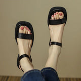 Women's Low-Heel Buckle Strap Sandals