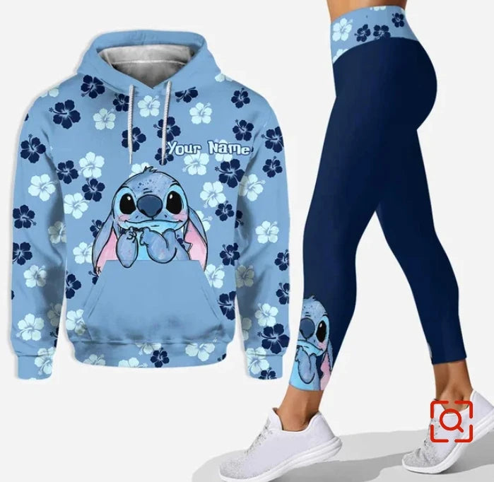 Disney Mickey & Minnie Mouse Hoodie & Leggings Set | Women's Athletic Tracksuit