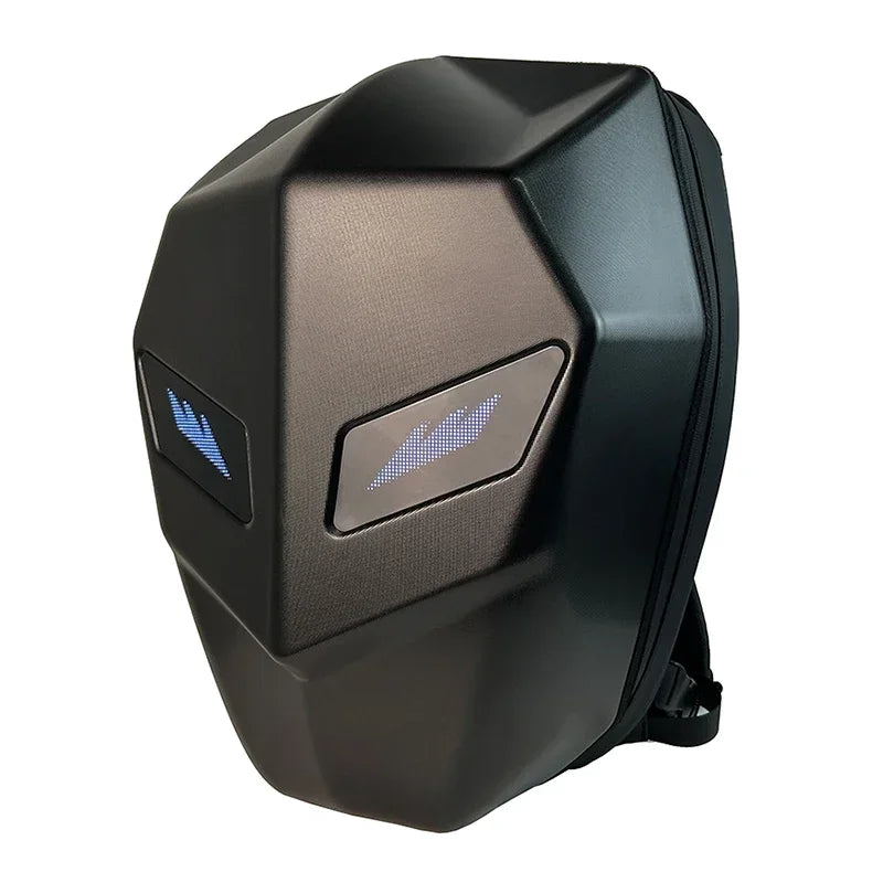 LED Hiking Backpack For Men Hard Shell LED Motorcycle Cycling Helmet Backpack woman Business Travel Waterproof Laptop Backpack
