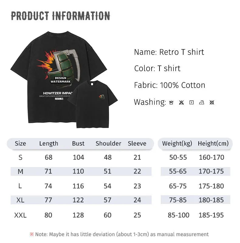 Bakugou Katsuki Vintage Wash Oversized T-Shirt