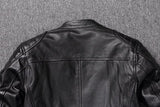 New 100% Cowhide Leather Jacket men Top Layer Clothes Men's Stand Collar Motorcycle Clothes  Autumn Winter Plus Size motorcycle