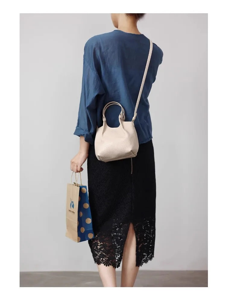 Women Real Leather Crossbody Bags Luxury Small Size Cute Handbag Soft Shoulder Bag 2024 New Arrival Designer Style