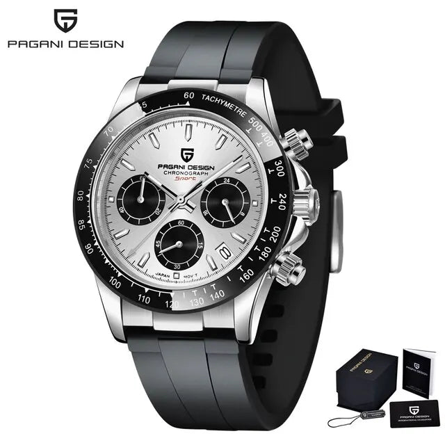 V2 PAGANI DESIGN 40MM Men's Quartz Watch Luxury Sapphire Stainless Steel 100m Waterproof Multi functional Men's Timing Watch