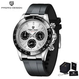 V2 PAGANI DESIGN 40MM Men's Quartz Watch Luxury Sapphire Stainless Steel 100m Waterproof Multi functional Men's Timing Watch