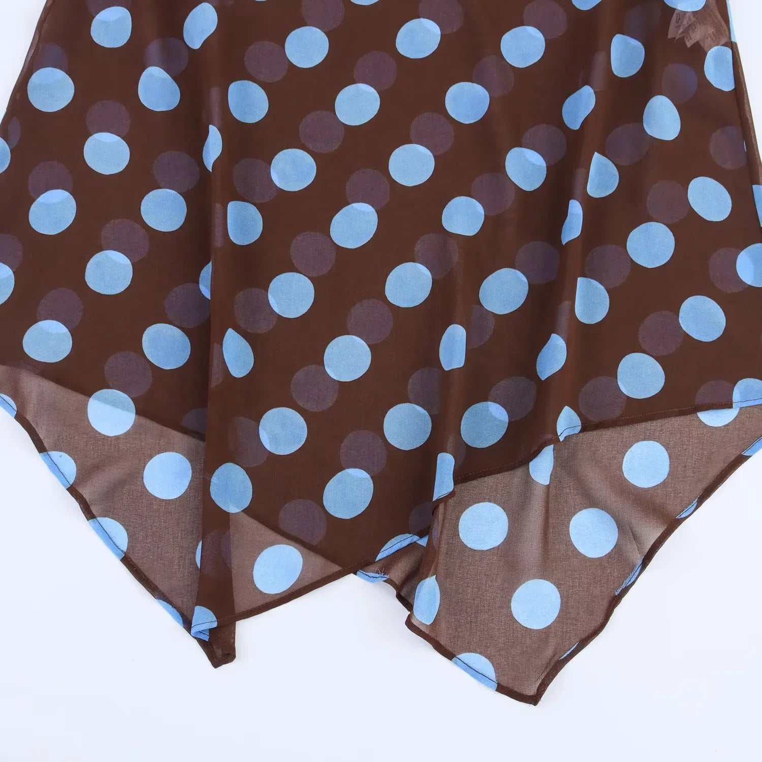 Polka Dot Printed Midi Skirts Two Piece Sets for Women 2026 Summer Chic Scarf Halter Top Suits Beach Woman 2 Piece Outfits