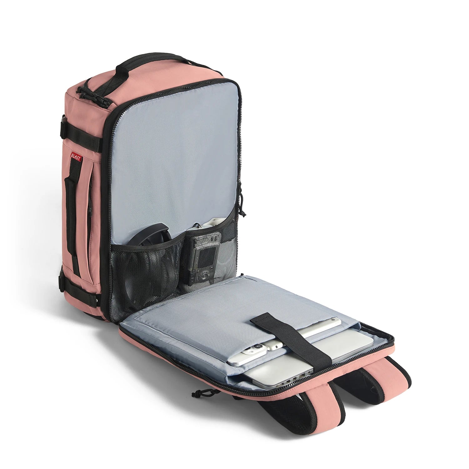 BAGSMART Men Women Travel Backpack with Shoe Compartment Airplane Compression Backpack Waterproof Anti‑theft Cabin Bag