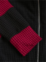 Women's Cat Ear Colorblock Zip-Up Hoodie