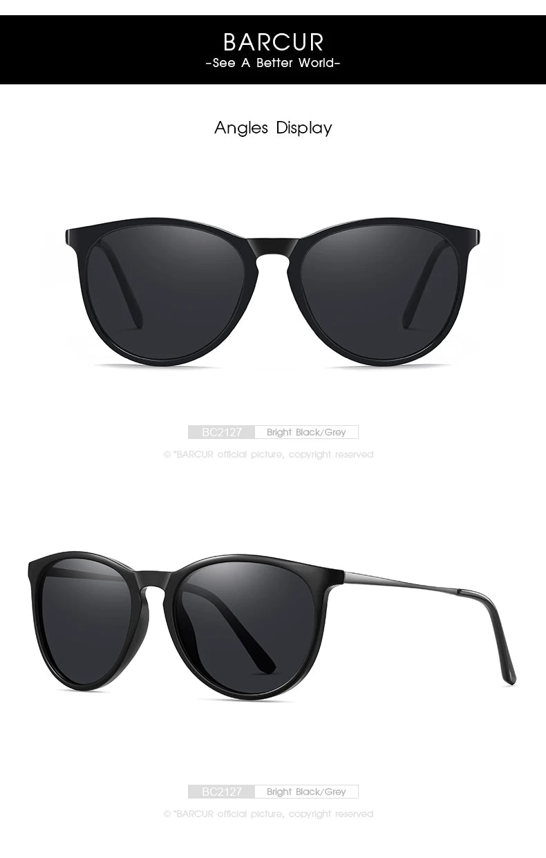 BARCUR Classic Polarized Sunglasses For Both Men Women Essential For Outdoor Driving Business Leisure Sunglasses