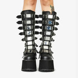 Gothic Platform Buckle Boots