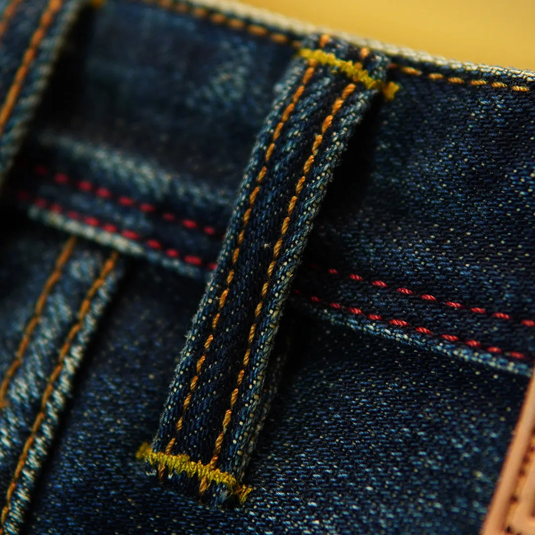 22oz Selvedge Denim Jeans – Loose Straight Leg, 100% Cotton