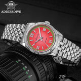 ADDIESDIVE 2025 NEW Colorful Dial Quartz Watch For Men VH31 Movement Stainless Steel Sapphire Glass 100M Waterproof Dive Watches