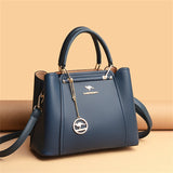 Luxury Triple-Layer Leather Tote & Crossbody