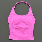Impact Seamless Halter Longline Gym Top with Built-in Bra