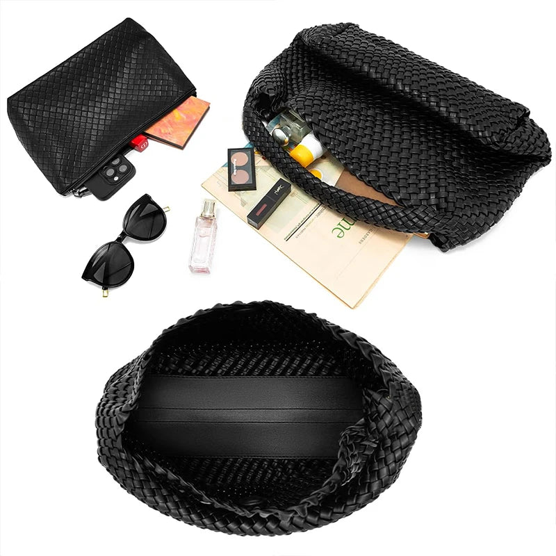 Hand-Woven Leather Tote & Shopper