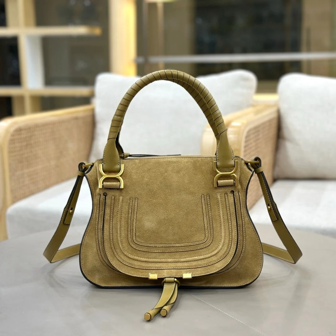 Vintage Suede Saddle Bag – Crossbody & Shoulder Tote for Women