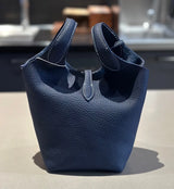 FIRMRANCH European And American Trend Cute Hand-Held Basket Ladies' Bucket Single Shoulder Cross-Body Bag Genuine Leather Purse