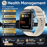 2026 New Accurate Measurement Health Smart Watch ECG+PPG Uric Acid Blood Pressure Blood Lipids BT Call Smartwatchs For Men Women