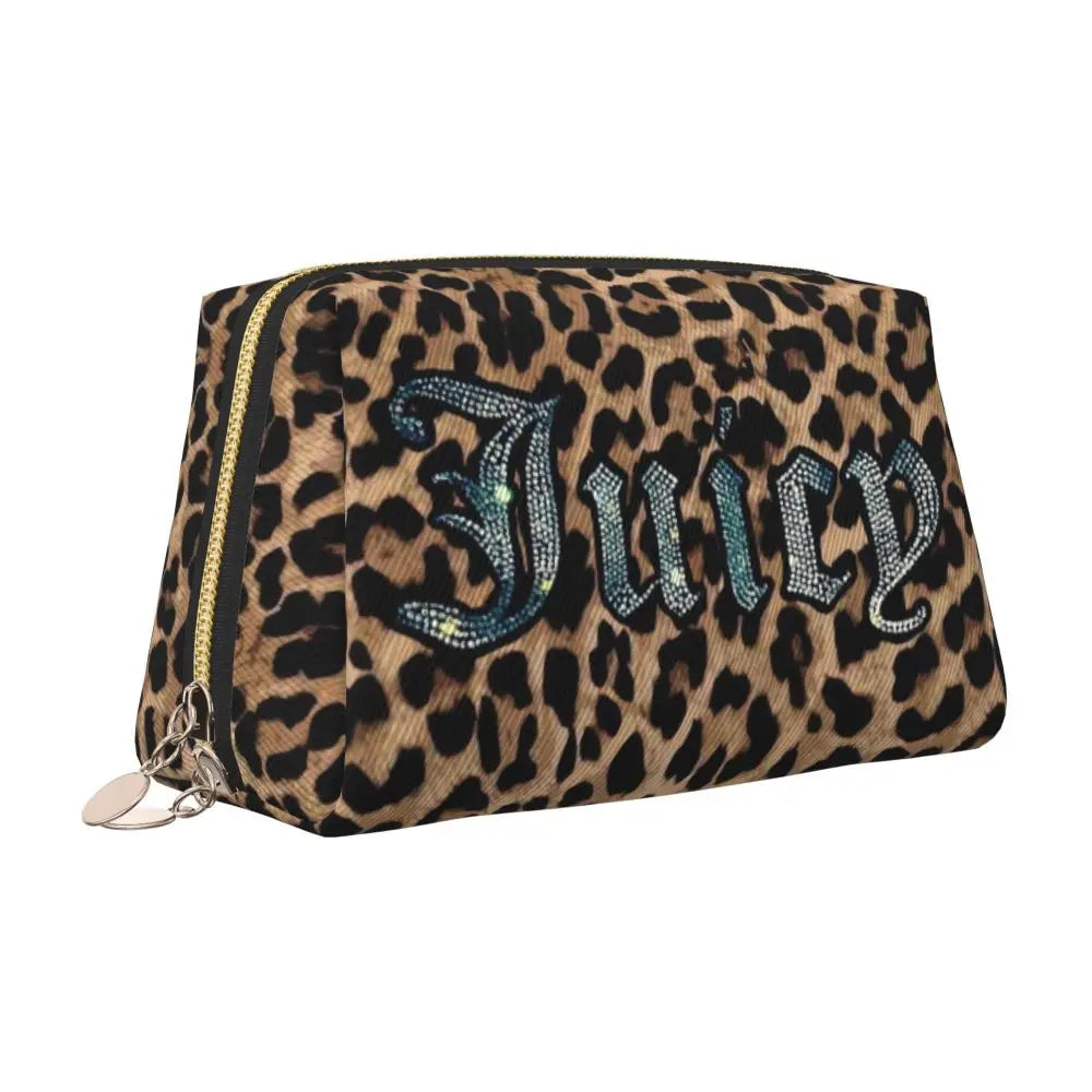 J-Juicy-C-Couture Makeup Bag Zipper Pouch Travel Cosmetic Bags Large Leather Portable Cosmetic Bag for Women