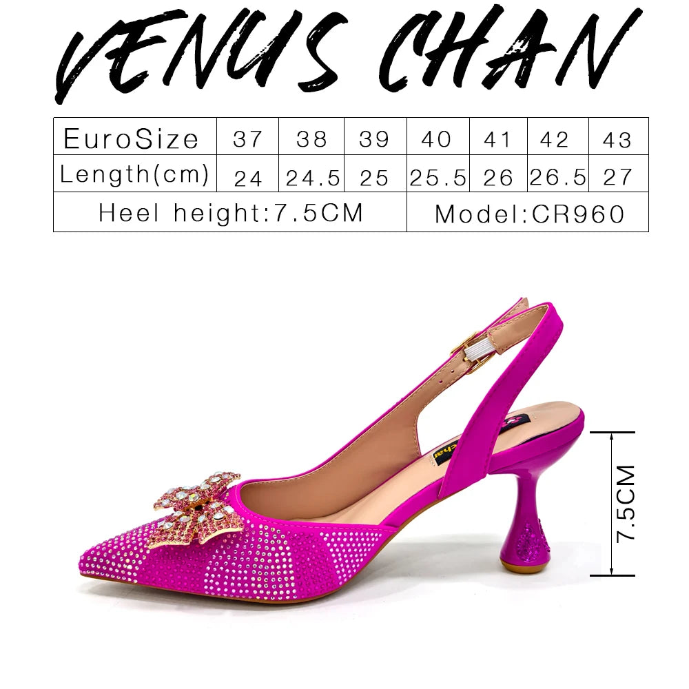 Venus Chan Pointed-Toe Heels & Handbag Set for Women