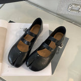 SUOJIALUN Women's Split-Toe Mary Jane Flats