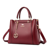 Luxury Triple-Layer Leather Tote & Crossbody