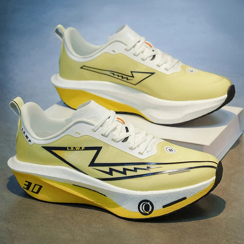 Men Marathon Running Shoes Carbon Plate Training Race Sports Outdoor Breathable Lightweight Women Comfortable Athletic Sneakers