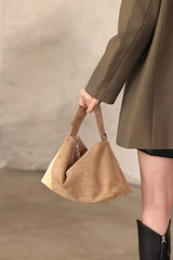 Luxury Suede Boston Tote