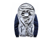 New Men's Hoodies Jacket Winter Thick Warm Fleece Zipper Hoodies Coat Casual Tracksuit Sportwear Male Sweatshirts M~ 5XL