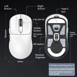 ATTACK SHARK X3/X3Pro Wireless Gaming Mouse PAW3395 26K DPI Tri-Mode Bluetooth Wired Ultra Lightweight High Quality Mouse
