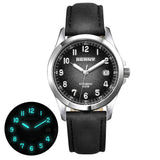BERNY Frosted Dial Automatic Watch Men Luminous Mechanical Original ST2130 Wristwatch Sapphire Luxury Men Watch 10ATM Waterproof