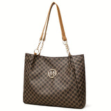 Women's Vintage Letter Tote Shoulder Bag