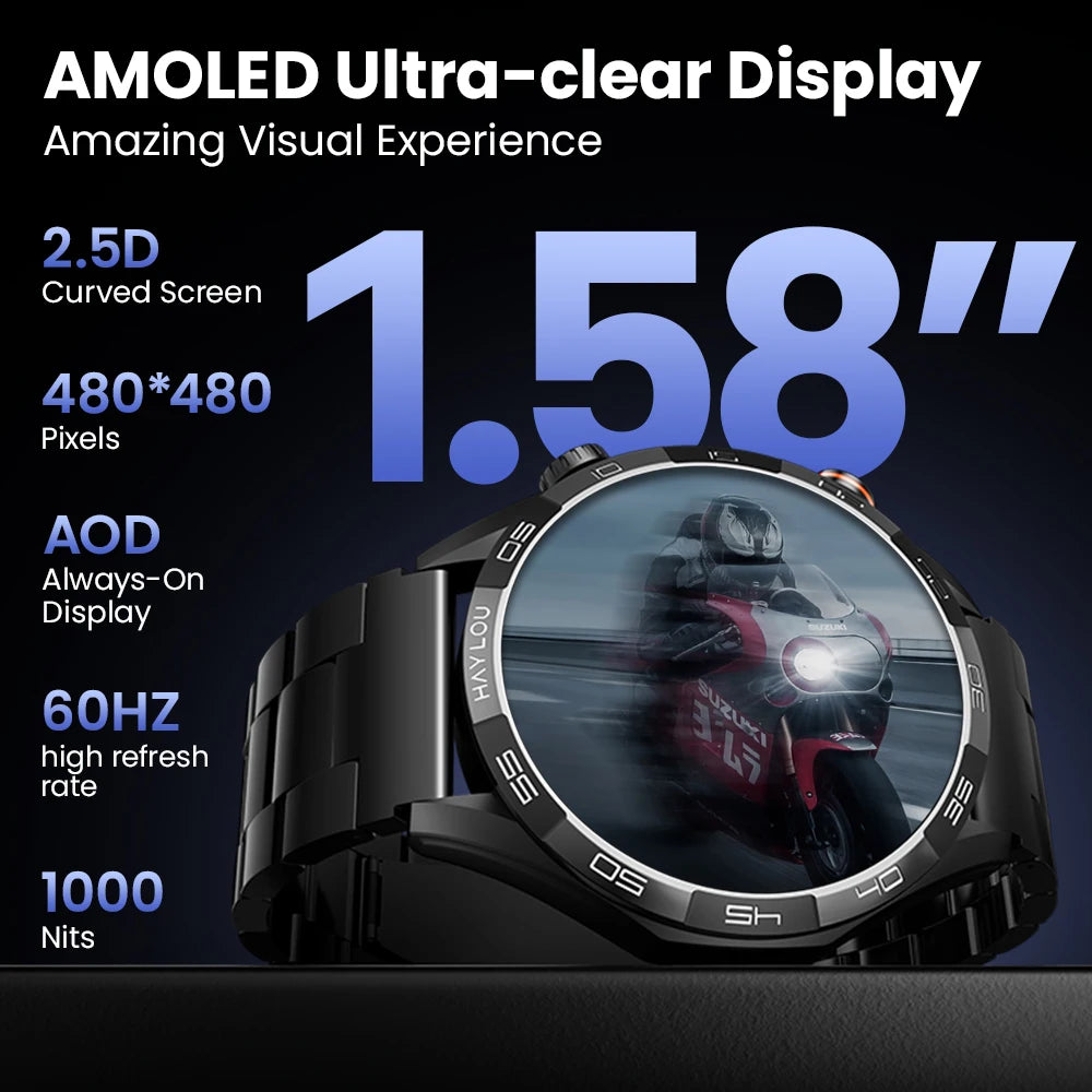 HAYLOU Solar 5 Smartwatch – AMOLED, Bluetooth Calling