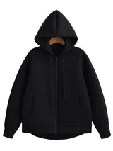 Women's Relaxed Zip-Up Hoodie with Pockets