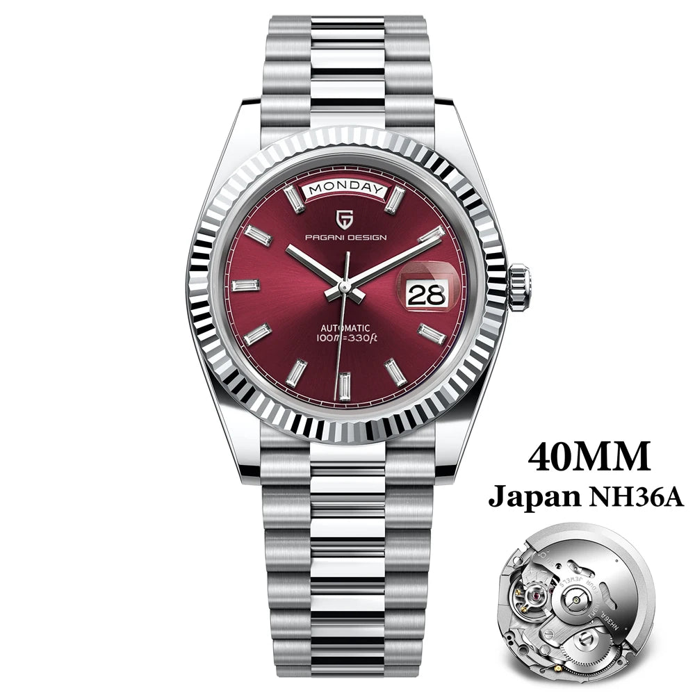 PAGANI DESIGN DD40 Luxury Rose Gold Men's Watches Automatic Mechanical Watch For Men AR Sapphire Glass Date Wrist watch Men 2026