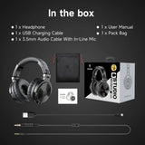 Oneodio Pro-C Bluetooth Wireless Headphones With Mic 110Hr Hi-Res Over Ear Bluetooth 5.2 Headset Earphone For Phone PC Sports