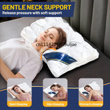 Twisted Flower48 × 74cmStar Hotel High and Low Pillow Home No Collapse Cervical Pillow Insert Waterable Wash Pillow Inner