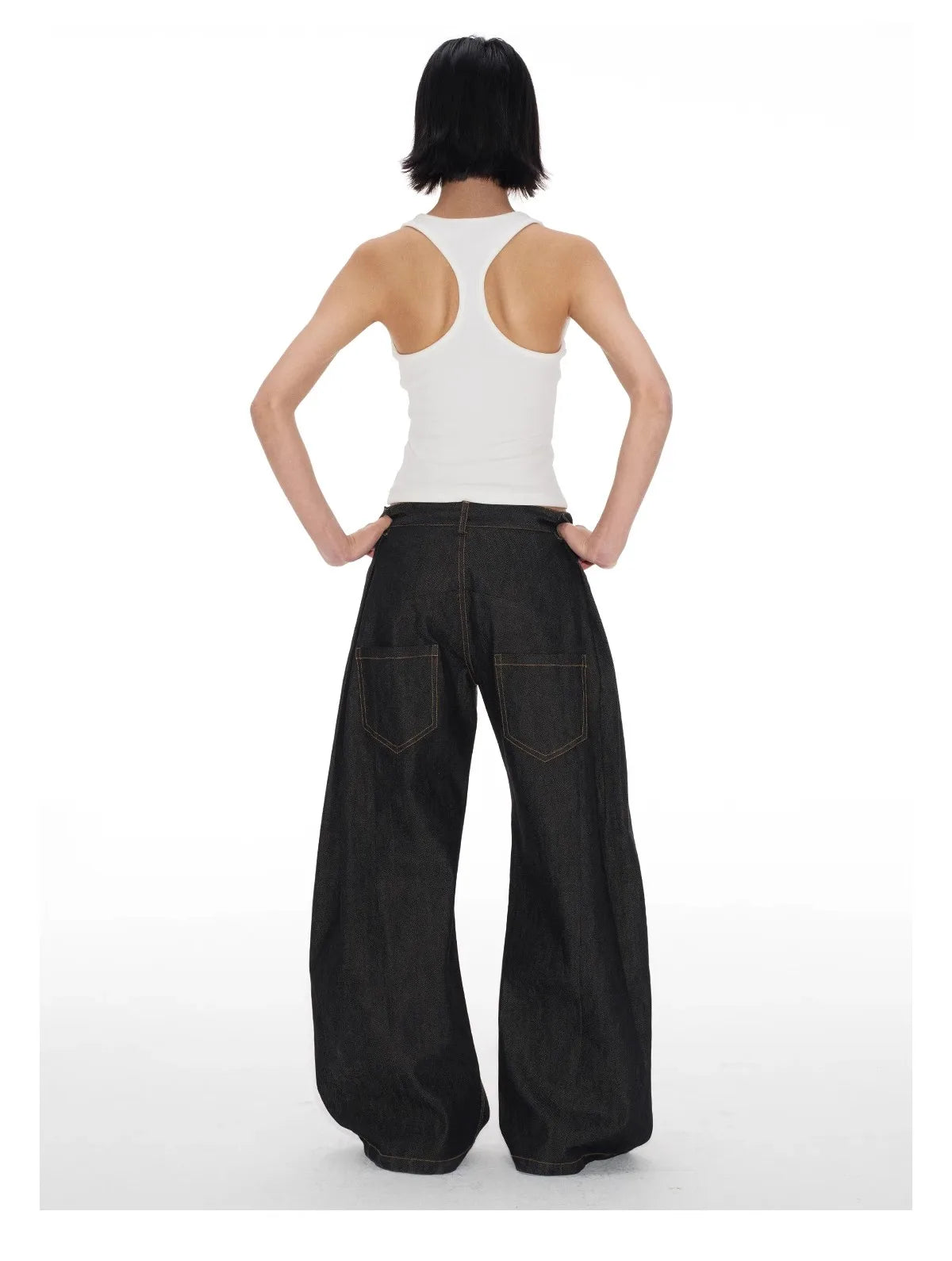 Vintage Baggy Low Waist Jeans Women Y2K Wide Leg Pants Oversized Harajuku White Lace Straight Leg Jeans