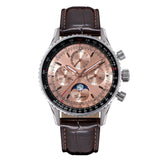 Sugess Watch Mens Moonphase Pilot Chronograph Mechanical Wristwatches Tianjin ST1908 Movement Swanneck Sapphire Crystal Luminous