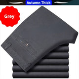 Men's Cotton Straight-Leg Casual Trousers