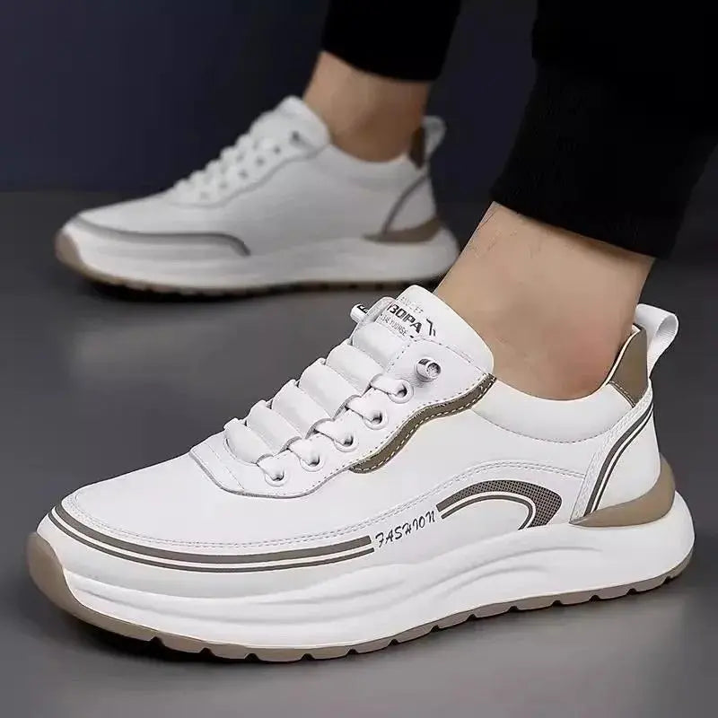 2026 Mens Leather Casual Shoes Slip On Comfortable Breathable Lightweight Non Slip Waterproof Loafers