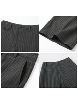 Women's Herringbone Wide-Leg Office Trousers