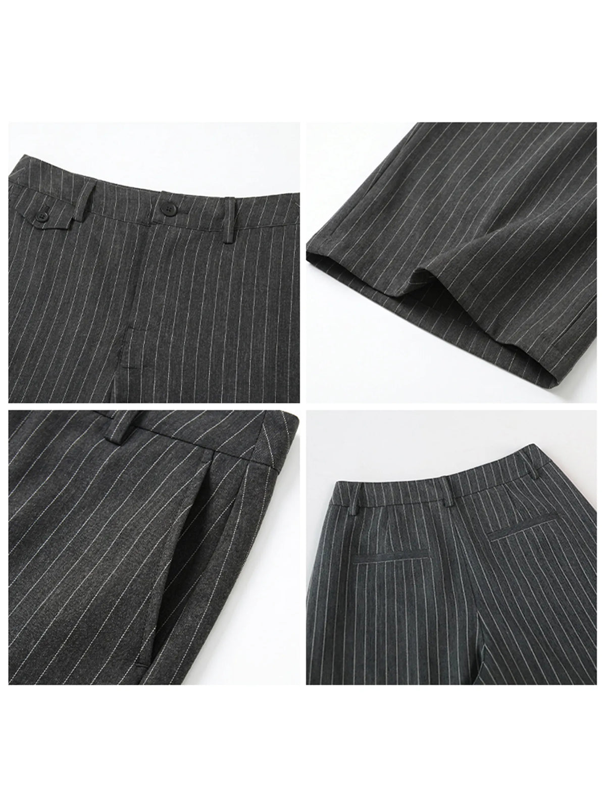 Women's Herringbone Wide-Leg Office Trousers