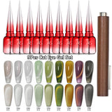 AS 9pcs Cat Eye Magnetic Moonlight Gel Nail Polish Set 15ml Sparkle White Silver Water Light Red UV Gel Nail Art Manicure Vernis