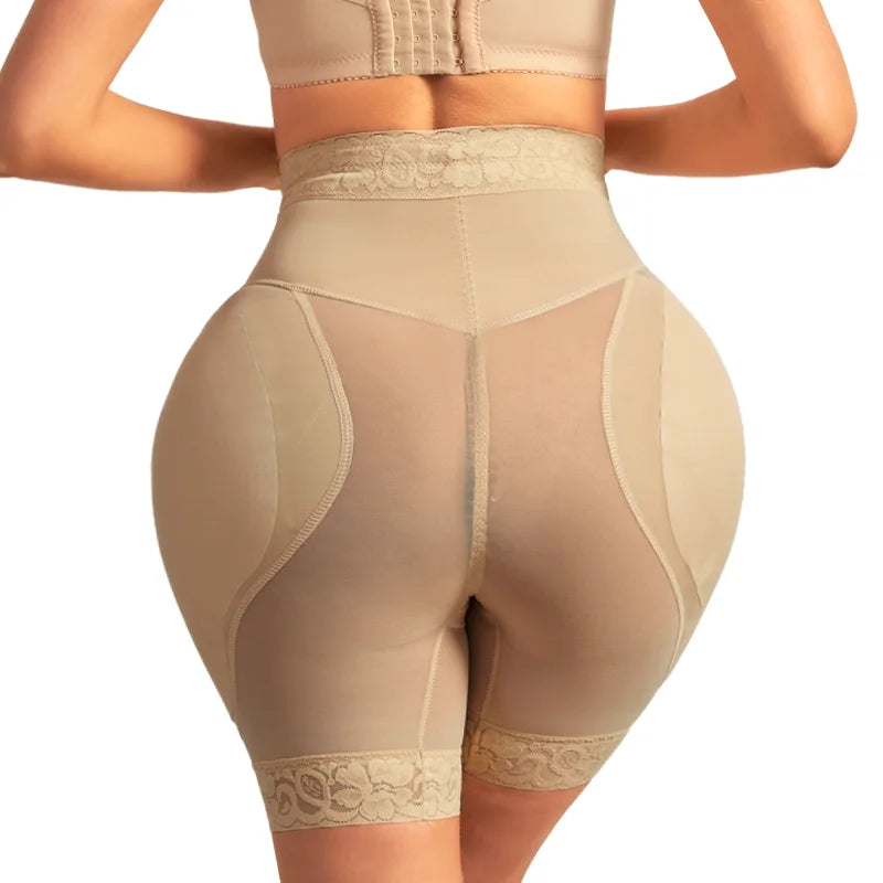 Women’s High-Waisted Padded Butt Lifter & Hip Enhancer Shorts