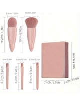 5-Piece Pink Makeup Brush Set | Soft Synthetic Bristles