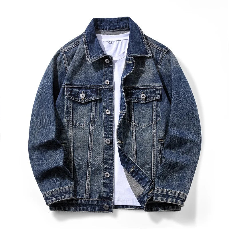 Washed Heavyweight Denim Jacket – Vintage Workwear